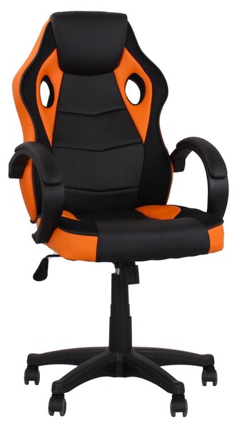 Sedia Gaming 59x120 cm in Similpelle Arancio