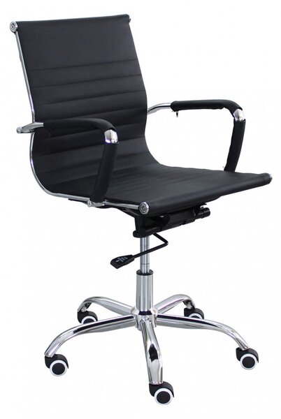 Poltrona da Ufficio Julie 60x60x100/110 h cm in Poliuretano Nero