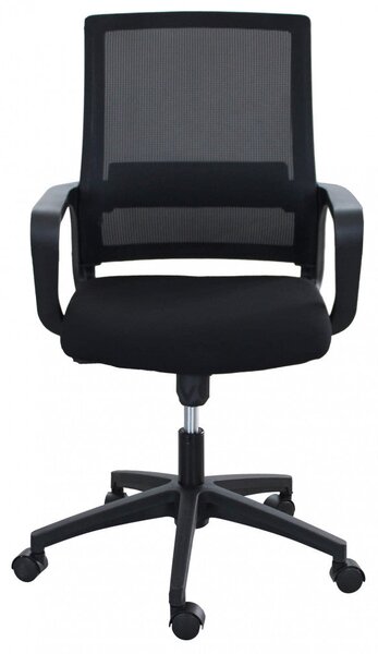 Poltrona da Ufficio Mollie 60x58x111/121 h cm in Poliuretano Nero