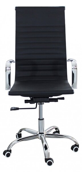 Poltrona da Ufficio Isabelle 60x60x115/125 h cm in Poliuretano Nero
