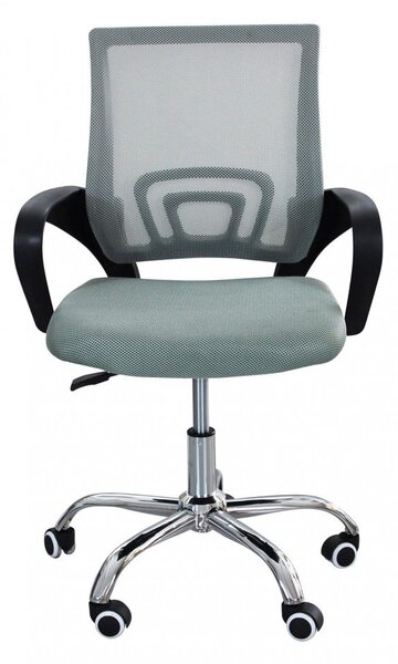 Poltrona da Ufficio Zoe Verde 52x56,5x85/95 h cm in Poliuretano Grigio chiaro
