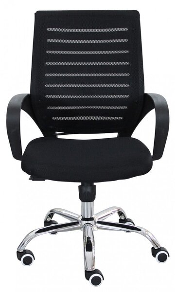 Poltrona da Ufficio Lucy 56x58x94/104 h cm in Poliuretano Nero
