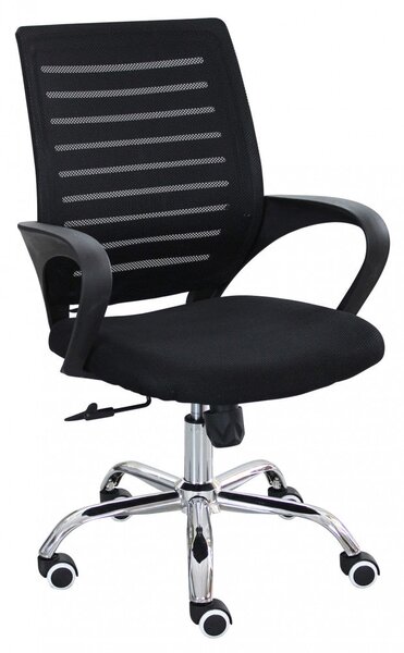 Poltrona da Ufficio Lucy 56x58x94/104 h cm in Poliuretano Nero
