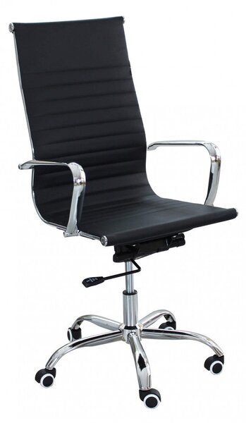 Poltrona da Ufficio Isabelle 60x60x115/125 h cm in Poliuretano Nero