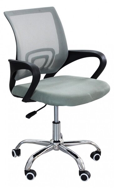 Poltrona da Ufficio Zoe Verde 52x56,5x85/95 h cm in Poliuretano Grigio chiaro