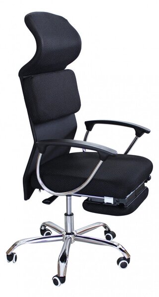 Poltrona da Ufficio Haley 59x63x118/128 h cm in Poliuretano Nero