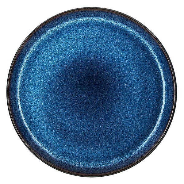 Piatto da dolce nero/blu in gres ø 21 cm Gastro Dark Blue/Black – Bitz