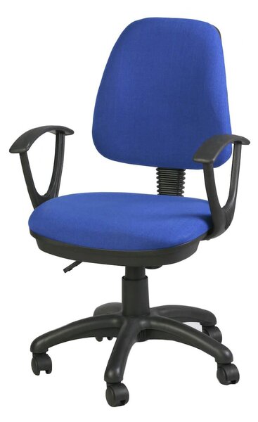 Sedia Operativa da Ufficio Blu con Braccioli e Schienale Alto Tosini Hz 052B