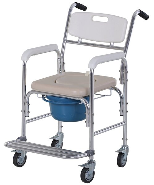 Sedia a Rotelle Impermeabile con WC Rimovibile Mate