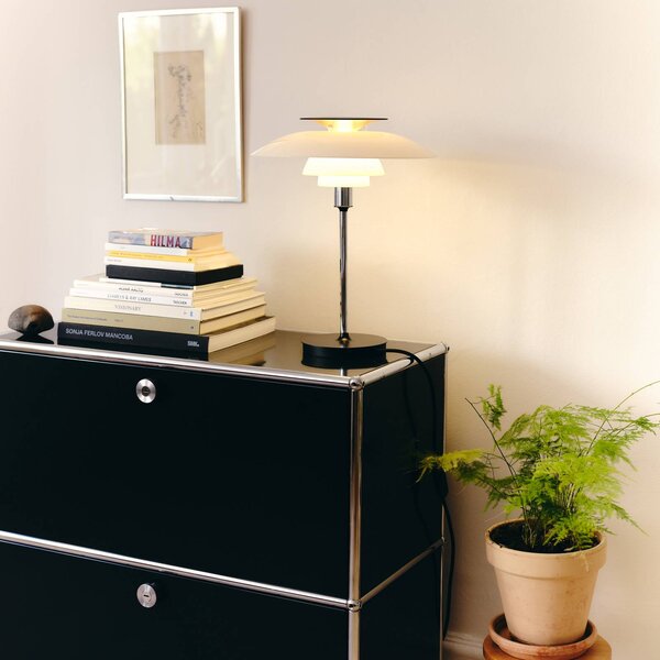 Louis Poulsen Lampada da tavolo di design PH 80, Alluminio / Grigio / Zincato, Soggiorno / Sala da pranzo, Alluminio, Scandinavo, Lampada da tavolo
