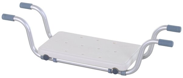 Sedile per Vasca da Bagno Regolabile in Larghezza in Alluminio Bianca