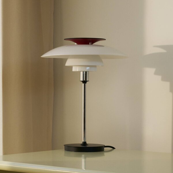 Louis Poulsen Lampada da tavolo di design PH 80, Alluminio / Grigio / Zincato, Soggiorno / Sala da pranzo, Alluminio, Scandinavo, Lampada da tavolo