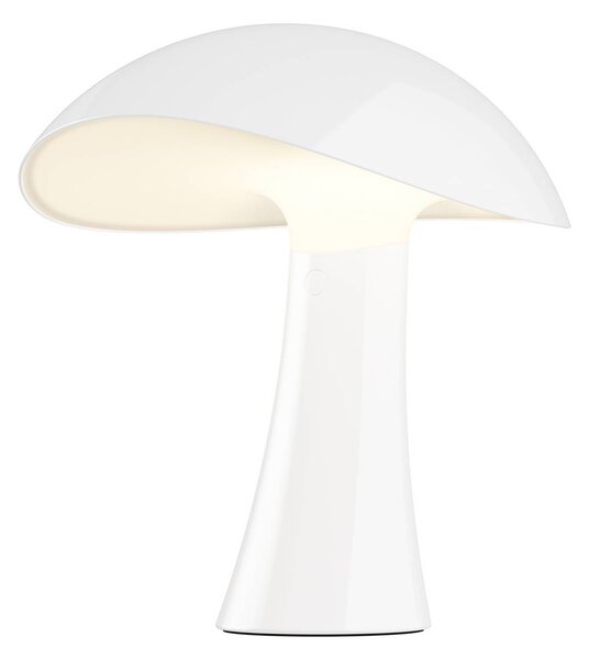 Louis Poulsen Lampada da tavolo a batteria LED Rumee 220, bianca, IP44 dimmerabile, Bianco / Opale, Soggiorno / Sala da pranzo, Plastica, Scandinavo