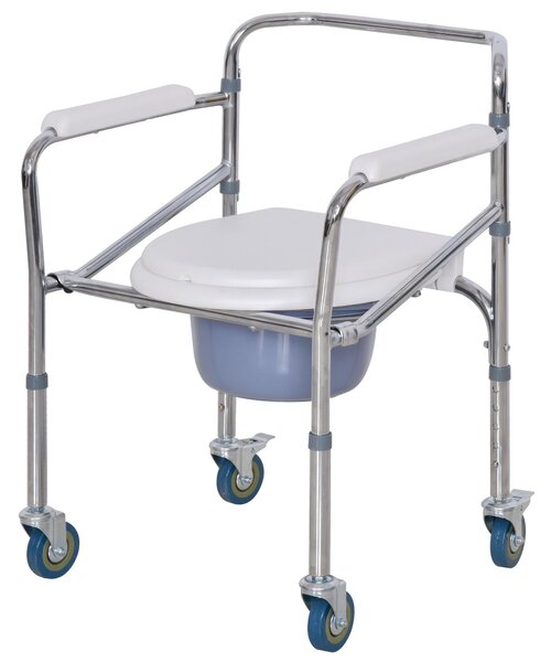 Sedia a Rotelle Impermeabile con WC Rimovibile