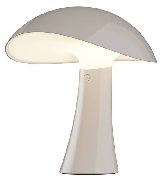 Louis Poulsen Lampada da tavolo a batteria LED Rumee 220, grigio, IP44 dimmerabile, Alluminio / Grigio / Zincato, Soggiorno / Sala da pranzo, Plastica, Scandinavo