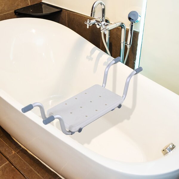 Sedile per Vasca da Bagno Regolabile in Larghezza in Alluminio Bianca