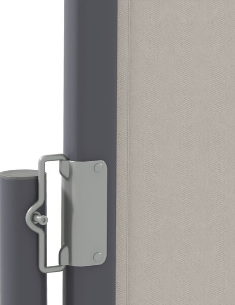 Outsunny Tenda laterale schermo protettivo paravento retrattile 3 x 1 m alluminio poliestere anti-UV alta densità 180 g/m² grigio