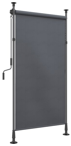 Outsunny Tenda da Giardino lunghezza regolabile con manovella, senza foratura e in alluminio, 150 x 220-310 cm, grigio scuro | Aosom Italy