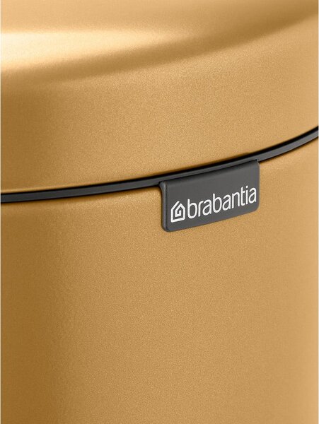 Cestino per la spazzatura dorato in acciaio con pedale 30 l NewIcon – Brabantia