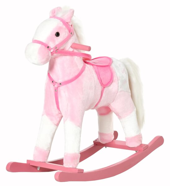 Cavallo a Dondolo per Bambine con Suoni Rosa
