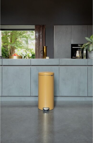 Cestino per la spazzatura dorato in acciaio con pedale 30 l NewIcon – Brabantia