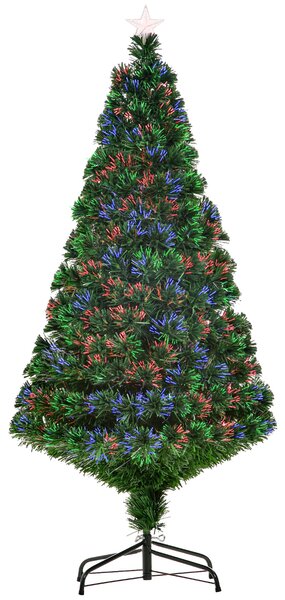 Albero di Natale Artificiale 150 cm Foltissimo in Fibra Ottica con Supporto