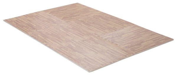 Tappeto Puzzle ad Incastro Effetto Legno in Schiuma EVA 60x60 cm
