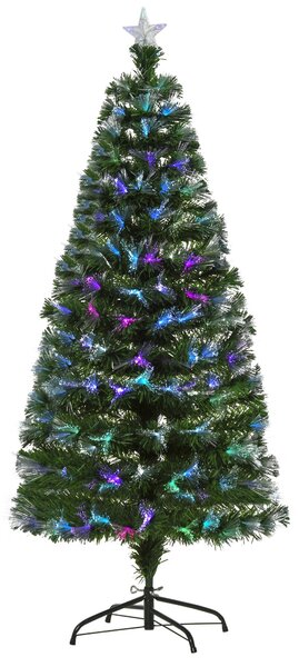 Albero di Natale Artificiale 150 cm in Fibra Ottica Foltissimo con 180 LED