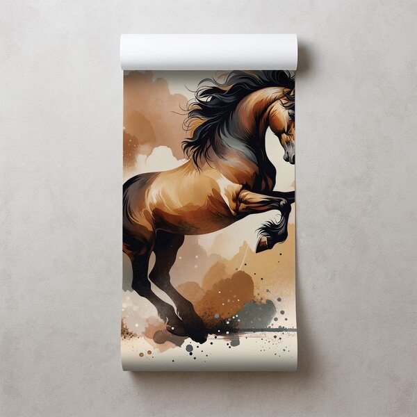 Carta da parati – Cavallo marrone dinamico in movimento