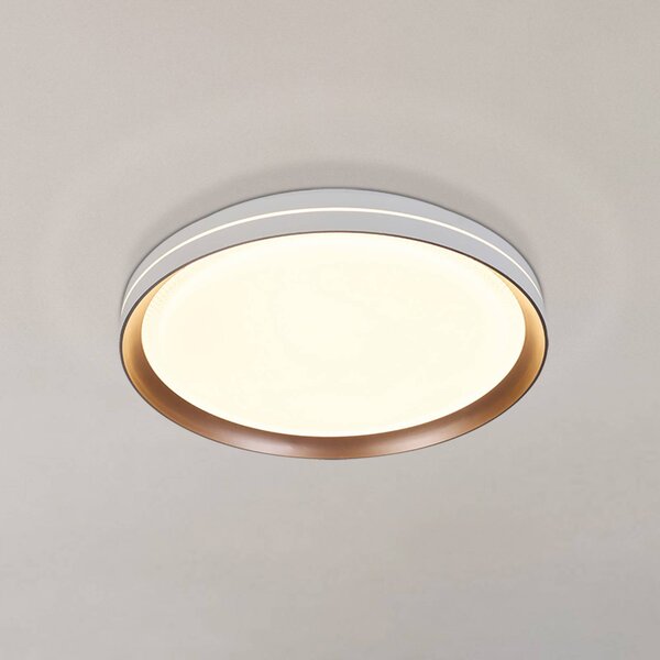 Searchlight Plafoniera soffitto Saucer, dimmerabile, Bianco / Opale, Soggiorno / Sala da pranzo, Metallo, Moderno, Plafoniera