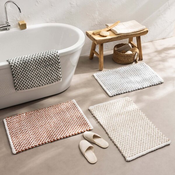 Tappetino per il bagno color terracotta 50x80 cm Rafael – douceur d'intérieur