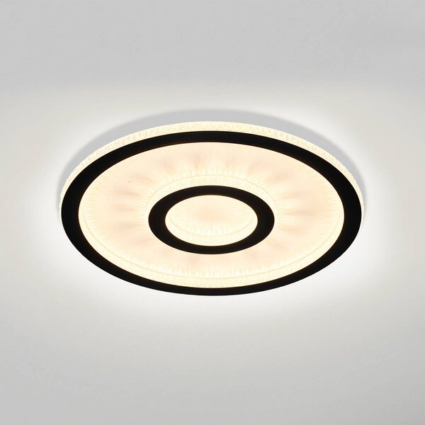 Searchlight Plafoniera soffitto Roundel, dimmerabile, Bianco / Opale, Soggiorno / Sala da pranzo, Metallo, Moderno, Plafoniera