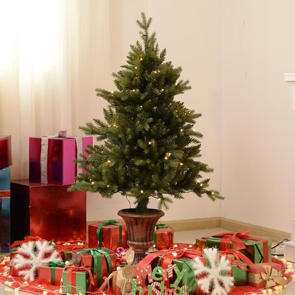 Albero di Natale Artificiale 120 cm 80 Led Verde