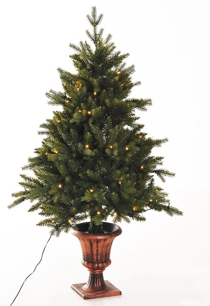 Albero di Natale Artificiale 120 cm 80 Led Verde
