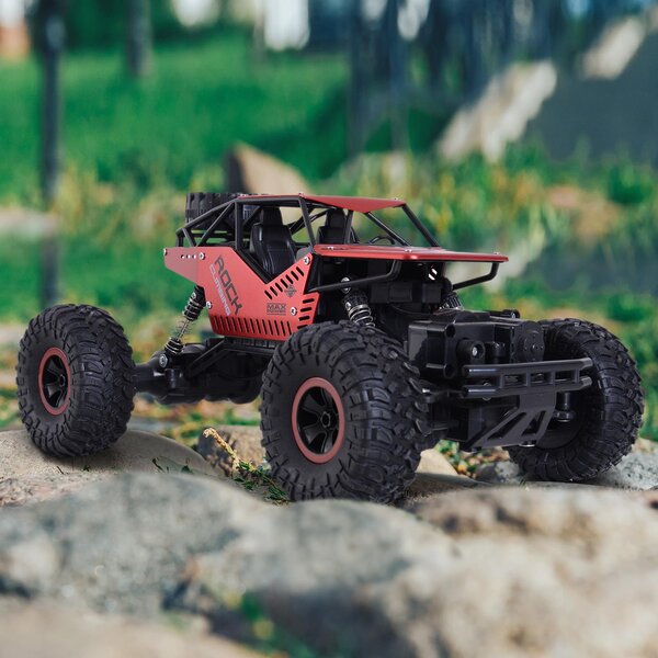 Monster Truck Radiocomandato Scala 1:16 Rosso in ABS e Metallo Velocità Massima 20 km/h