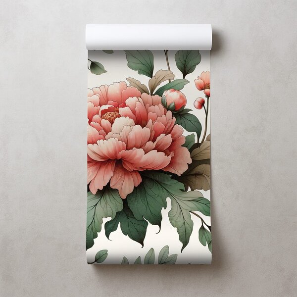 Carta da parati – Peonie rosa romantiche
