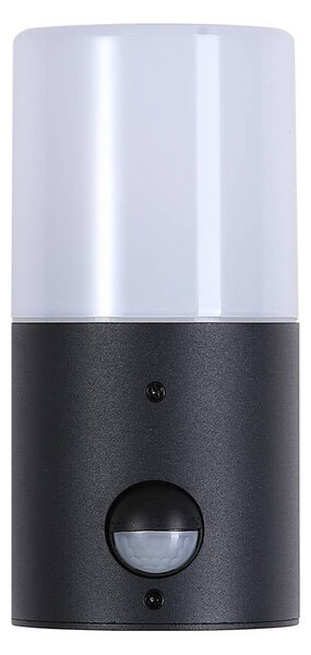Searchlight Applique da esterno Cannes, altezza 17 cm, bianco e nero, a 1 luce, con sensore Cannes, Nero, Alluminio, Moderno, Applique da esterni