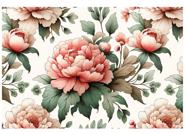 Carta da parati – Peonie rosa romantiche