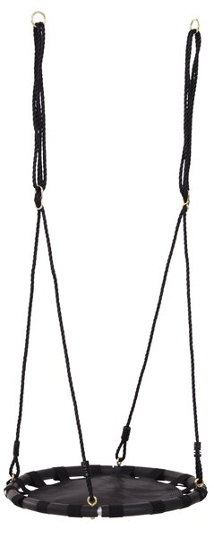 Altalena a Nido da Giardino per Bambini Nero Diametro 60 cm