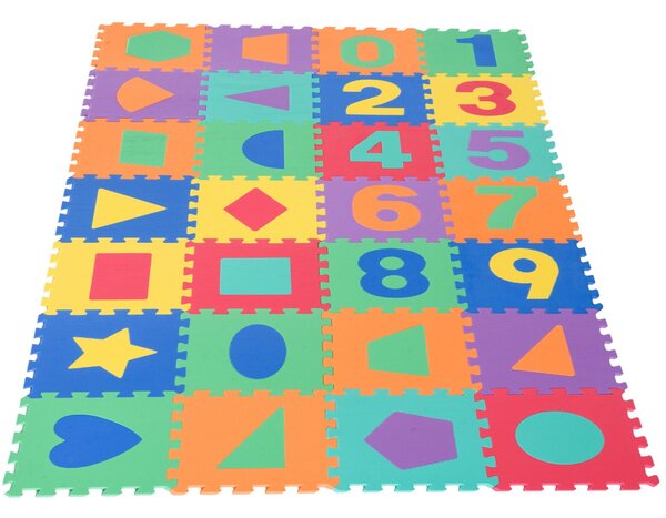Tappeto Puzzle da Gioco per Bambini 28 Tessere 31x31 cm
