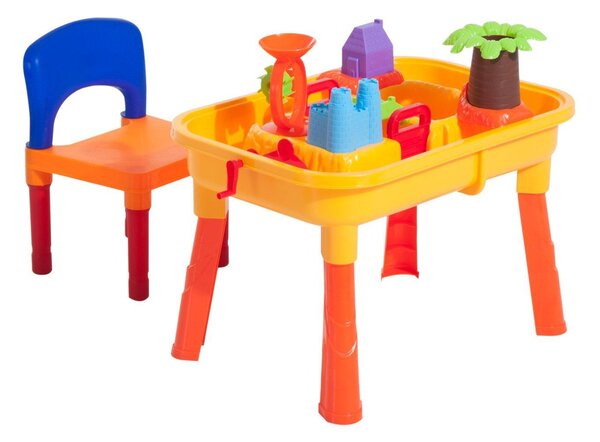 Set Gioco 32 pezzi con Tavolo Sedia Castello Formine