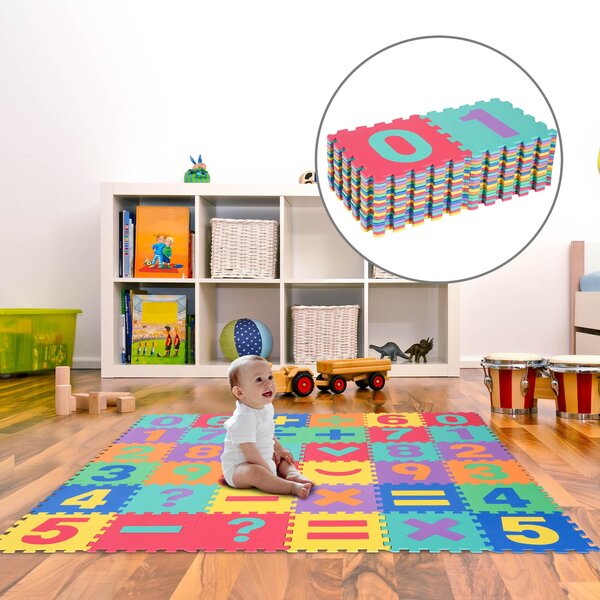 Tappeto Puzzle da Gioco per Bambini 36 Tessere 31x31 cm