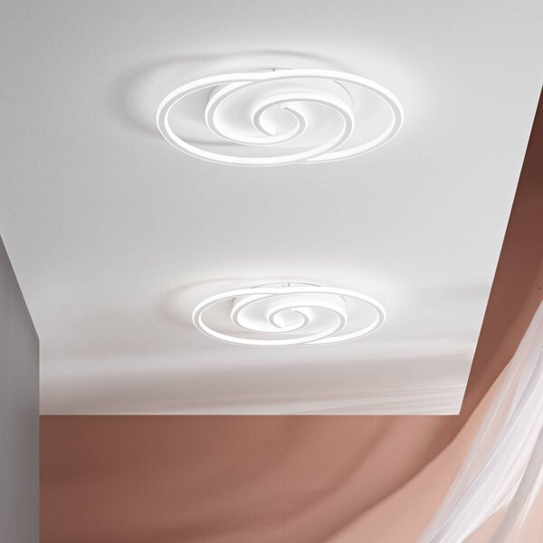 Luce Ambiente Design Applique da parete Cayman, Bianco / Opale, Soggiorno / Sala da pranzo, Metallo, Moderno, Applique