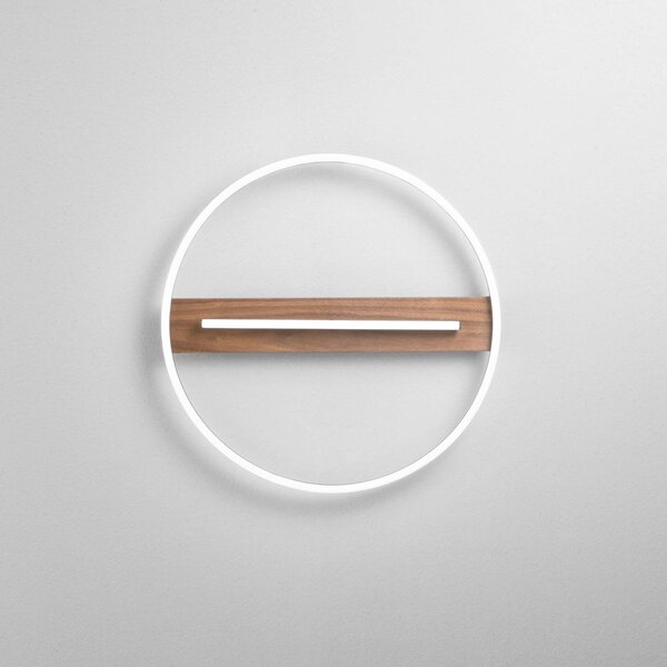 Luce Ambiente Design Applique da parete a LED Azimuth, Legno scuro, Soggiorno / Sala da pranzo, Metallo, Moderno, Applique a LED