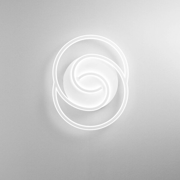 Luce Ambiente Design Applique da parete Cayman, Bianco / Opale, Soggiorno / Sala da pranzo, Metallo, Moderno, Applique
