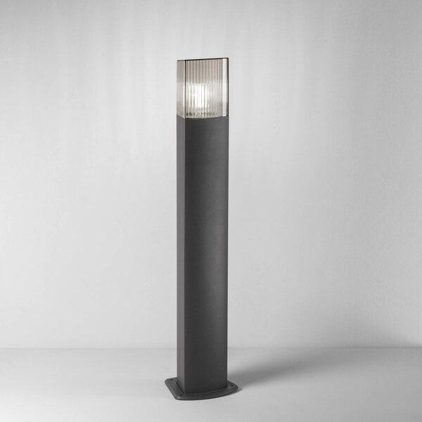 INTEC Lampione DARK, color antracite/grigio fumo, acciaio inossidabile, sensore Dark, Nero, Acciaio Inox, Moderno