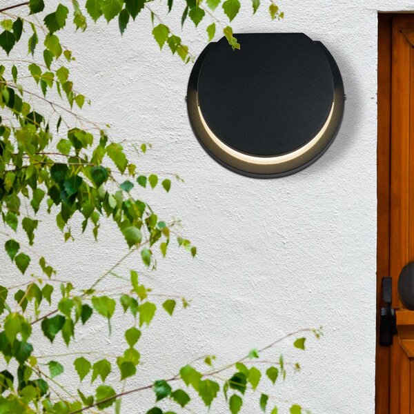 Searchlight Applique da esterni Chiswick, Nero, Alluminio, Moderno, Applique da esterni