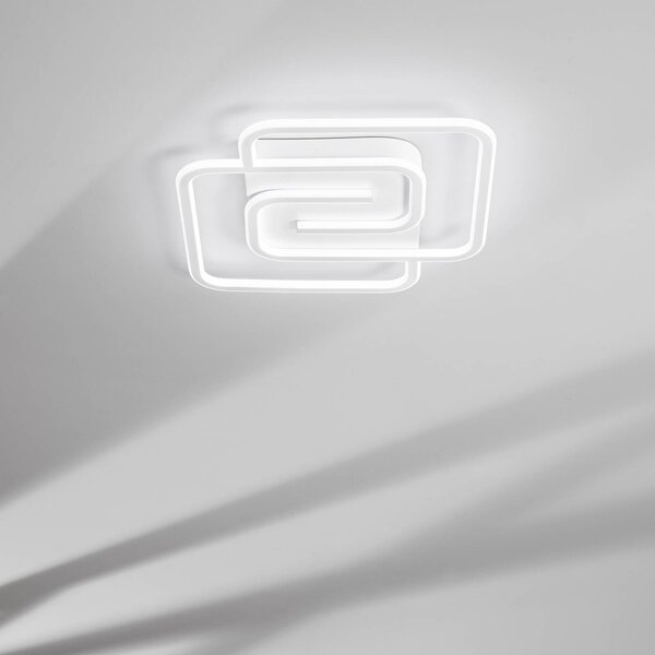 Luce Ambiente Design Applique da parete Cayman, Bianco / Opale, Soggiorno / Sala da pranzo, Metallo, Moderno, Applique