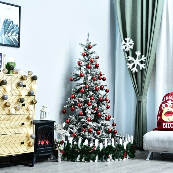 Albero di Natale Artificiale Innevato 180 cm 472 Punte Verde