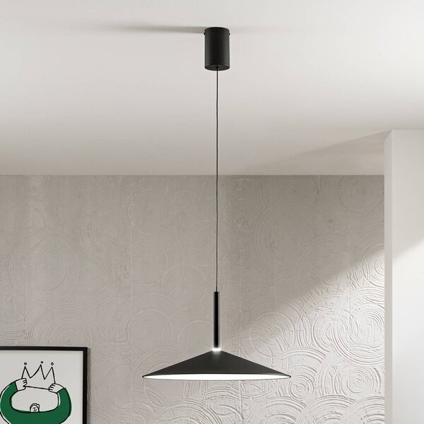 Luce Ambiente Design Lampada a sospensione Khan, Nero, Soggiorno / Sala da pranzo, Metallo, Moderno, Lampada a sospensione